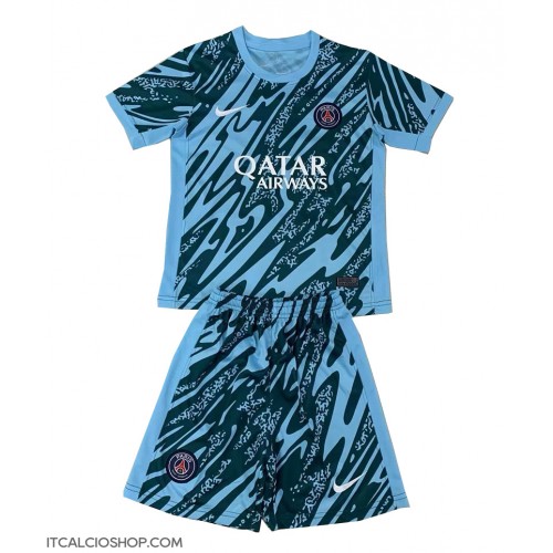 Paris Saint-Germain Portiere Seconda Maglia Bambino 2024-25 Manica Corta (+ Pantaloni corti)